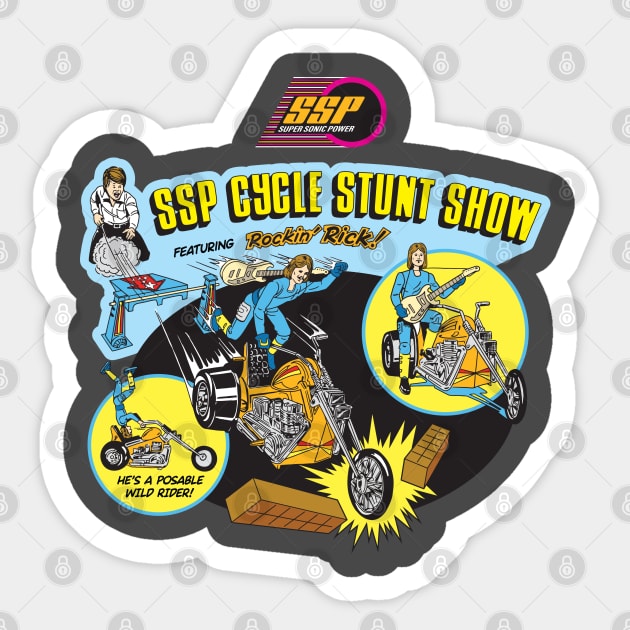 SSP Stunt Cycle W/ Rockin' Rick Sticker by Chewbaccadoll